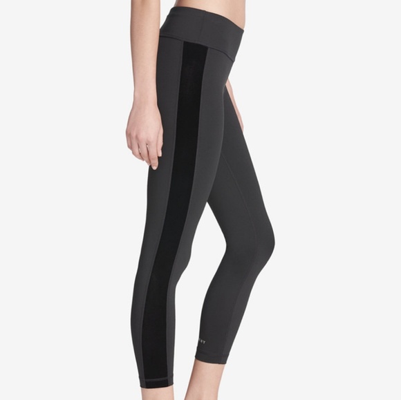 DKNY Sport Velvet-Stripe Ankle Leggings - Picture 8 of 8
